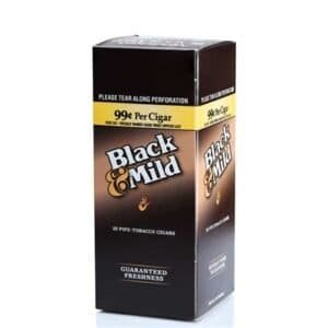 Black & Mild Plastic Tip 99¢ Cigars – 25 Count - Original