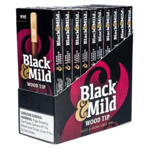Black & Mild Wood Tip Cigars – 10 Packs of 5 - Original