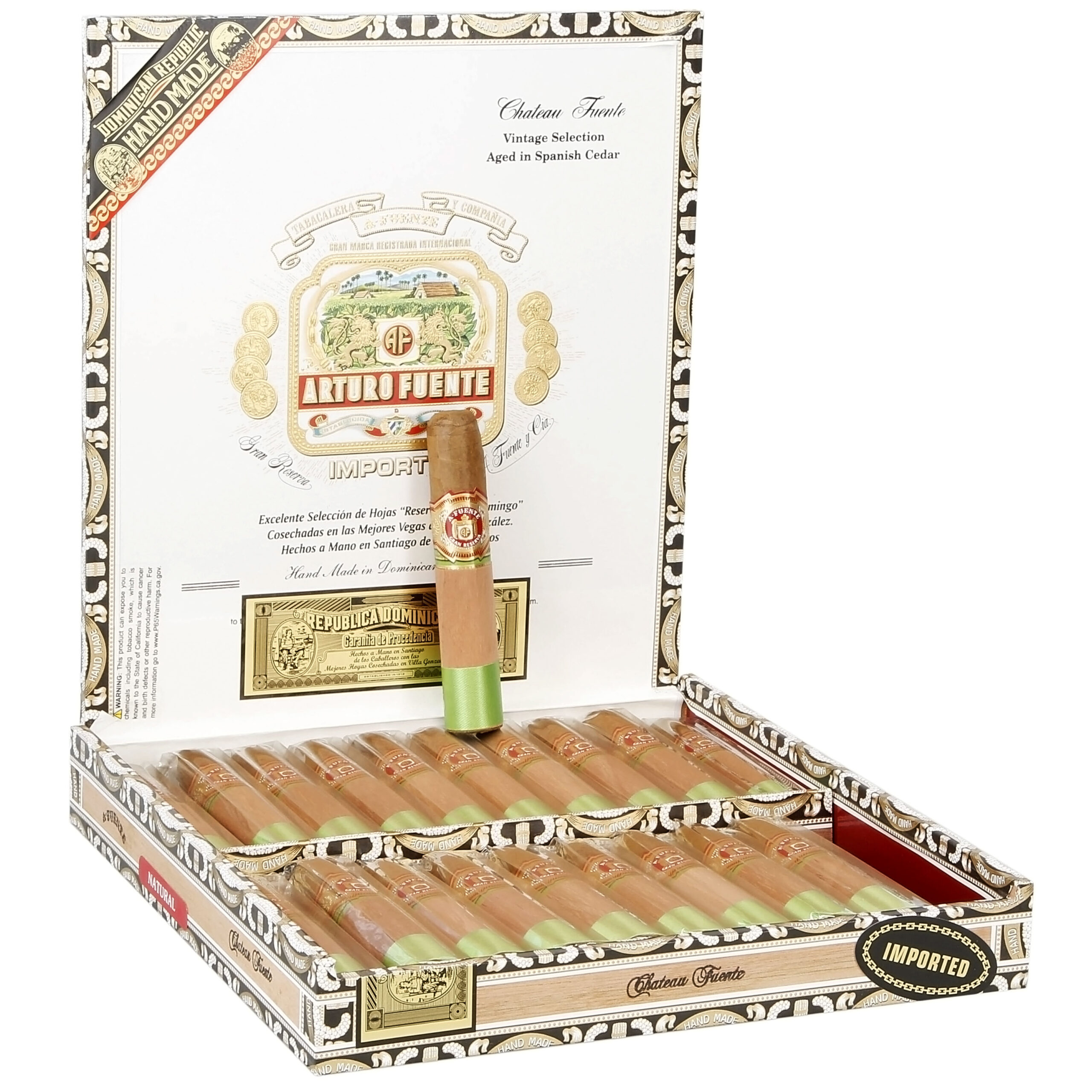 Arturo Fuente Natural Chateau Fuente 412 X 50 Box of 20 0 Cigardepotus Arturo Fuente Chateau Fuente Natural Box of 20 Cigardepotus