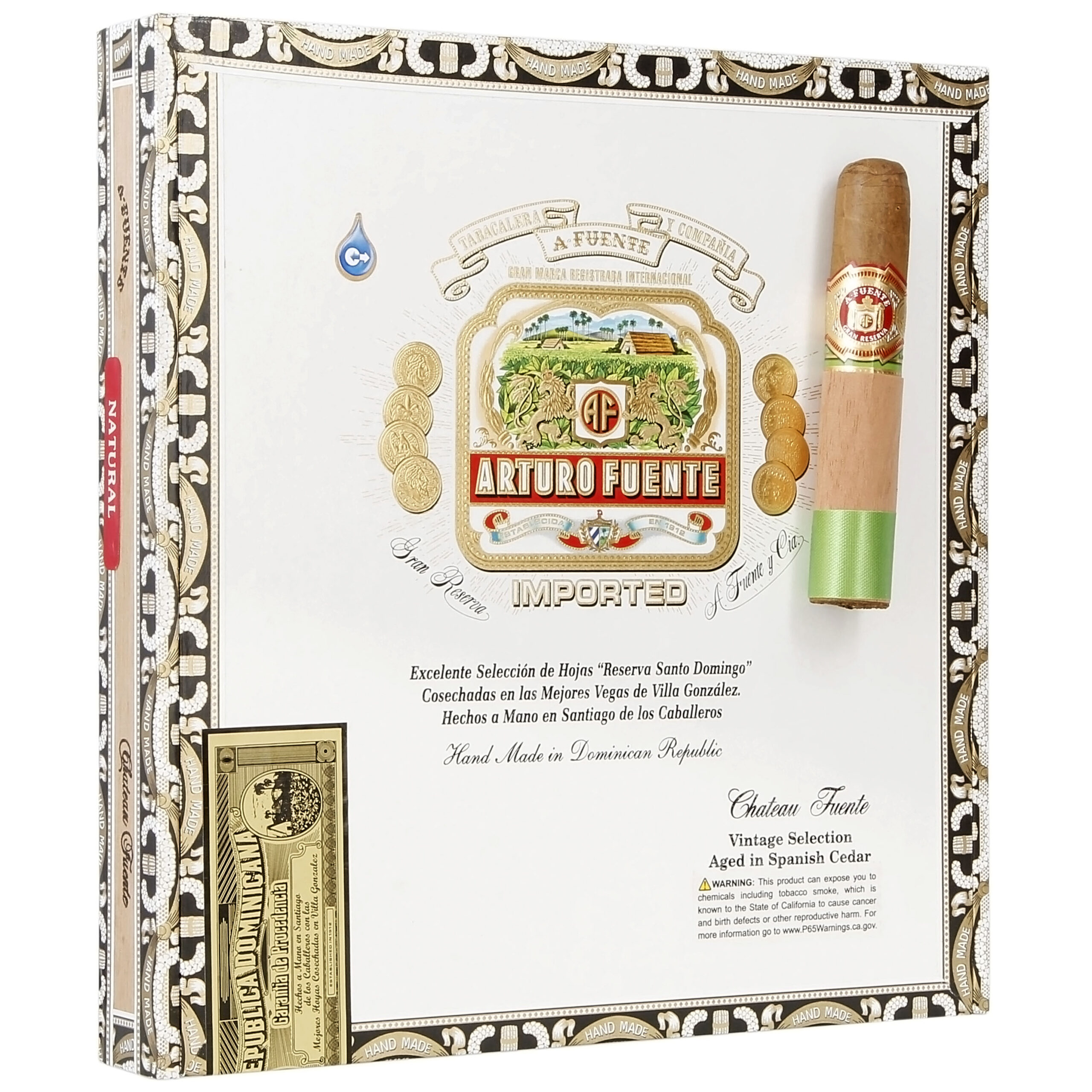 Arturo Fuente Natural Chateau Fuente 412 X 50 Box of 20 2 Cigardepotus Arturo Fuente Chateau Fuente Natural Box of 20 Cigardepotus