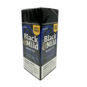 Black & Mild Wood Tip Nice Price Cigars – 25 Count Box - Casino