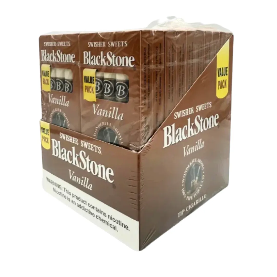 Swisher Sweets BlackStone Vanilla Tip Cigarillos – 100 Count