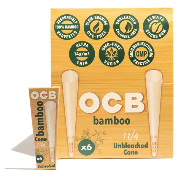 OCB Bamboo Cones 1¼ – Box of 32