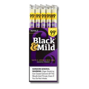 Black & Mild Plastic Tip 99¢ Cigars – 25 Count - Royale