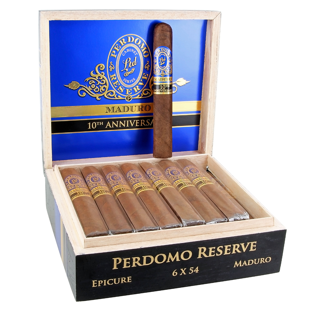 Perdomo Reserve 10th Anniversary Maduro Epicure 6 54 Cigardepotus Perdomo Reserve 10th Maduro Epicure 6 × 54 Box of 25 Cigardepotus