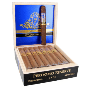 Perdomo Reserve 10th Maduro Churchill 7" × 54 – Box of 25